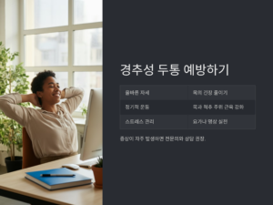 경추성 두통 예방하기